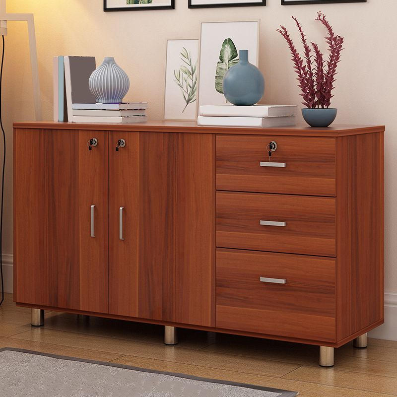 Contemporary Wood Accent Cabinet with Drawer Rectangle Side Cabinet
