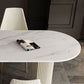 Minimalist White Irregular Dining Table Sintered Stone Standard Dining Table for Kitchen Clearhalo ' dining_table' 'Dining Tables & Seating' 'Dining Tables' 'furn' 'furn_dining_table' 'Furniture' 'furniture_dining_table' 'Kitchen & Dining Furniture' 'kitchen&dining_furn' 'kitchen' 'kitchen_dining_table' 1200x1200_7af8ceaf-1ef1-4e9b-919a-68d5cfc000f5