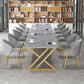Rectangle Dinette Table Industrial Stone Dinner Room Kitchen Table for Indoor Clearhalo ' dining_table' 'Dining Tables & Seating' 'Dining Tables' 'furn' 'furn_dining_table' 'Furniture' 'furniture_dining_table' 'Kitchen & Dining Furniture' 'kitchen&dining_furn' 'kitchen' 'kitchen_dining_table' 1200x1200_7afbf25e-a7f7-4a7c-84df-0eadd4552244