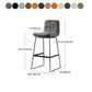 Scandinavian Matte Finish Leather Barstool Restaurant Upholstered Stool Clearhalo 'Bar Furniture' 'Bar Stools' 'bar_stools' 'furn' 'furn_bar_stools' 'Furniture' 'furniture_bar_stools' 'Kitchen & Dining Furniture' 1200x1200_7afd240d-7bd1-430c-82ce-ce3cf24967b9