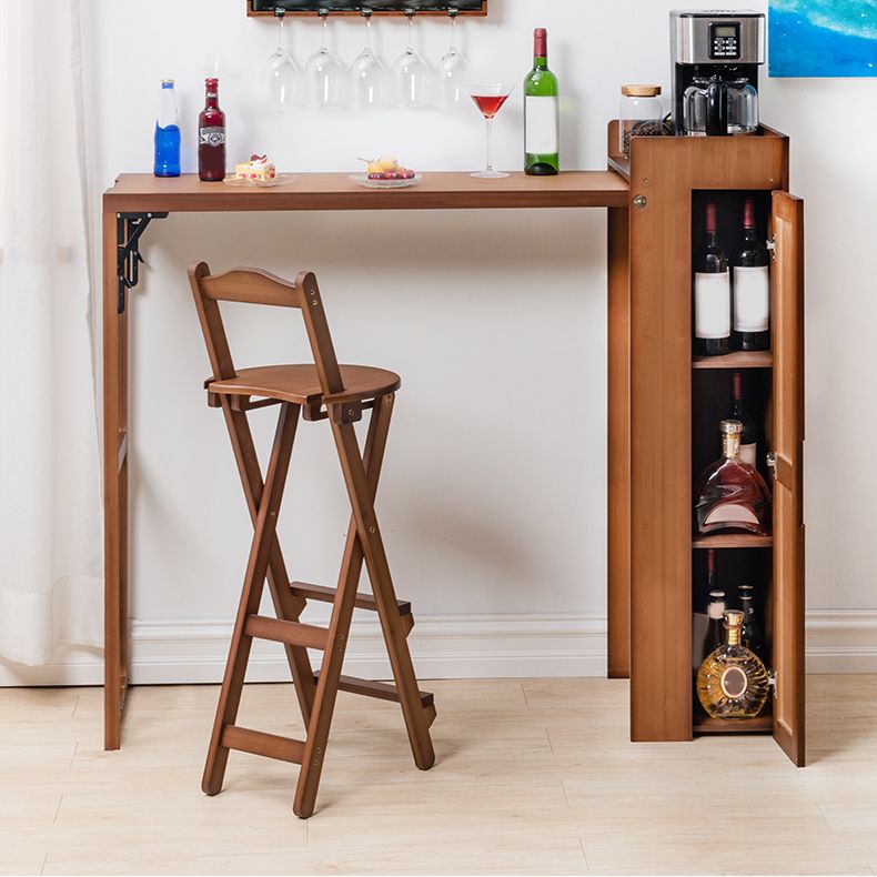 Bamboo Bar Table Folding Dining Table for Kitchen Living Room Clearhalo 'Bar Furniture' 'Bar Tables' 'bar_tables' 'furn' 'furn_bar_tables' 'Furniture' 'Kitchen & Dining Furniture' 1200x1200_7afdc0c1-f9e0-48f9-a4bf-5d9741737767