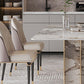 1/4/5/9 Pieces Rectangle Glam Furniture Stone Dining Table Set with Double Pedestal Base Clearhalo 'Dining Room Sets' 'Dining Tables & Seating' 'dining_room_set' 'furn' 'furn_dining_room_set' 'Furniture' 'furniture_dining_room_set' 'Kitchen & Dining Furniture' 'kitchen&dining_furn' 'kitchen' 1200x1200_7aff9d75-00d0-428d-b61f-0a8b3295b388