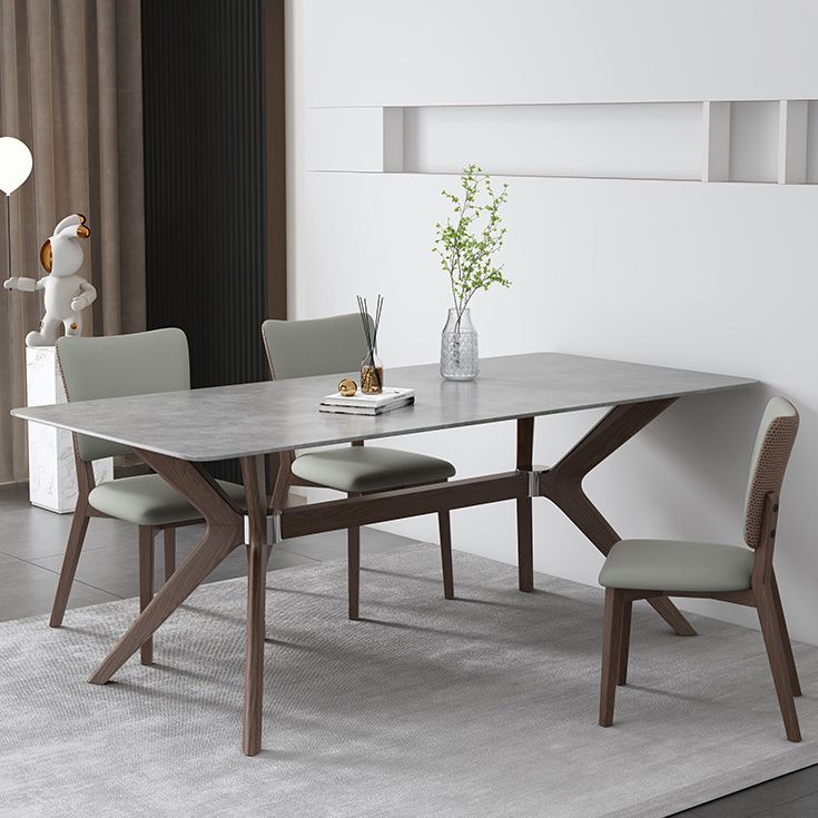 Medieval Modern Stone Dining Table Trestle Base Table for Dining Room Clearhalo 'Dining Tables & Seating' 'Dining Tables' 'dining_table' 'furn' 'furn_dining_table' 'Furniture' 'Kitchen & Dining Furniture' 1200x1200_7affd6fb-9201-41ea-82c6-73a2fe5c4bf2