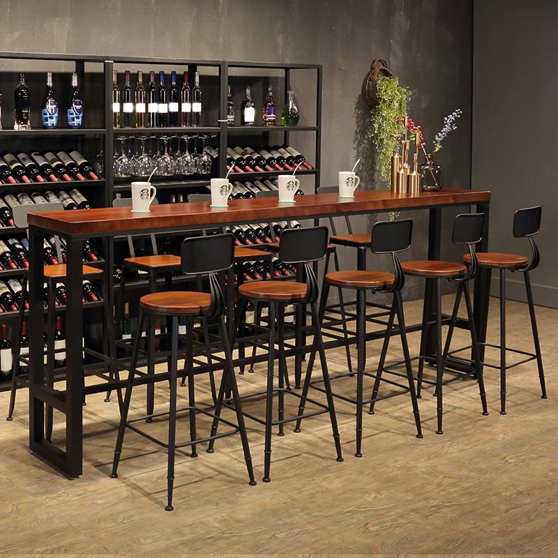 1/6/11 Pieces Counter Height Pub Set Rectangular Bar Stool and Table Set