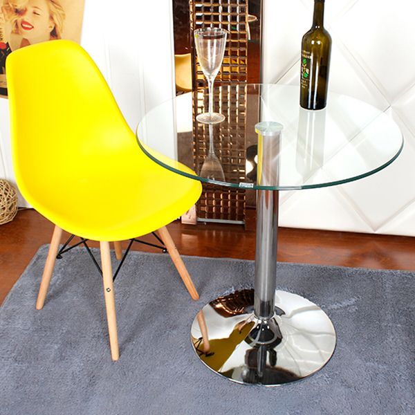 Round Tulip Base Contemporary Dining Table Three-Color Fixed Table of Glass Clearhalo ' dining_table' 'Dining Tables & Seating' 'Dining Tables' 'furn' 'furn_dining_table' 'Furniture' 'furniture_dining_table' 'Kitchen & Dining Furniture' 'kitchen&dining_furn' 'kitchen' 'kitchen_dining_table' 1200x1200_7b033ede-bf2d-4055-a062-5a5f660a1644