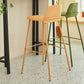 Modern Backrest Armless Counter Stool Iron Bar Stool with Plastic Cushion
