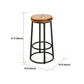Industrial Solid Wood Bar & Counter Stool Round Cafe Counter Chair in Natural Clearhalo 'Bar Furniture' 'Bar Stools' 'bar_stools' 'furn' 'furn_bar_stools' 'Furniture' 'furniture_bar_stools' 'Kitchen & Dining Furniture' 1200x1200_7b049fd1-dbdb-4172-ae92-814e5d168d42