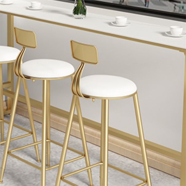 Rechteckiges Bartisch-Set, 1/5-teilig, moderner Bartisch mit Eisenrahmen und gepolsterte Hocker