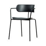 Hedendaagse stijl Open Back Plastic Dining Arm stoel met metalen benen voor thuis