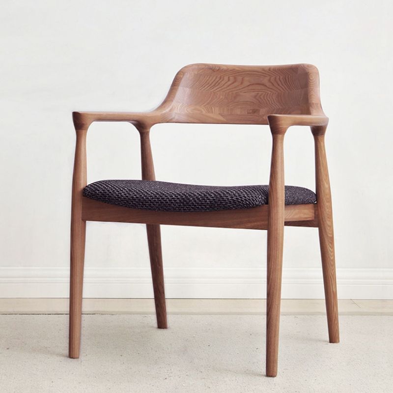Silla de brazo de estilo moderno de madera de madera abierta silla de comedor para la cocina