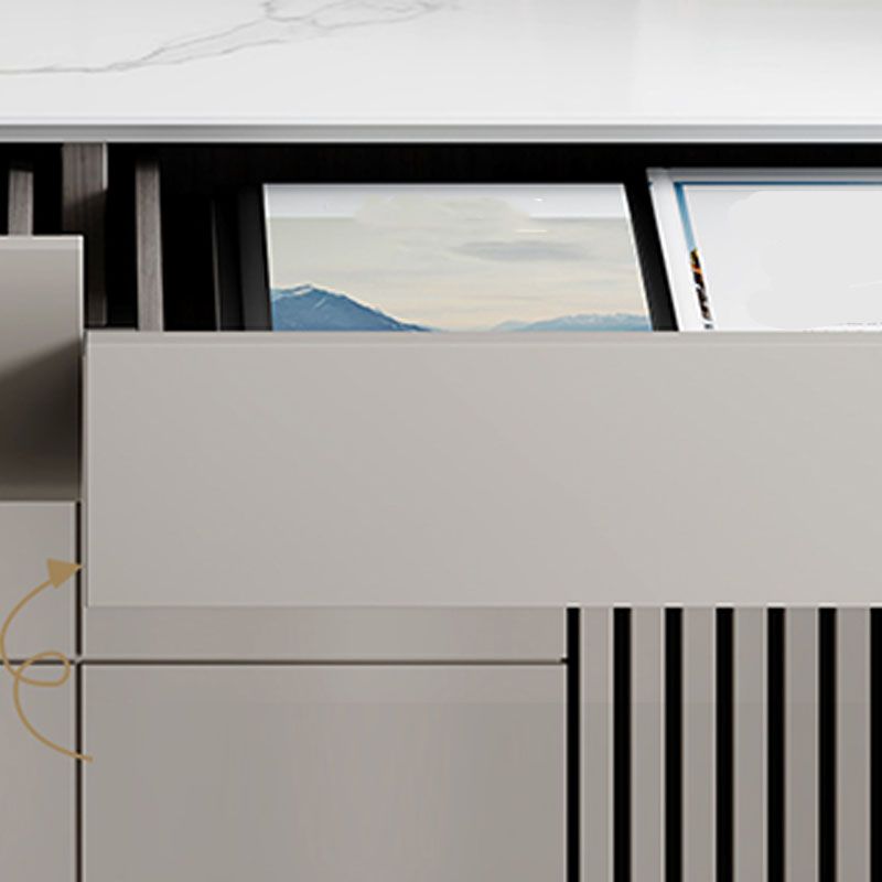 Contemporary Marble Office Desk Parsons With Metal Legs Writing Desk Clearhalo 'furn' 'furn_office_desk' 'Furniture' 'Office Desks' 'Office Furniture' 'office_desk' 1200x1200_7b084e0a-3f38-4443-ae2d-c7d9c1087fc1