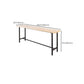 Table de pub de style moderne avec plateau en bois et base noire