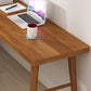 Solid Wood Corner Writing Desk Modern 29.53-inch Tall Office Desk with H-Base