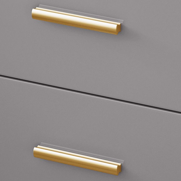 Stone Bed Nightstand Modern Bedside Cabinet with 2 Drawers for Living Room