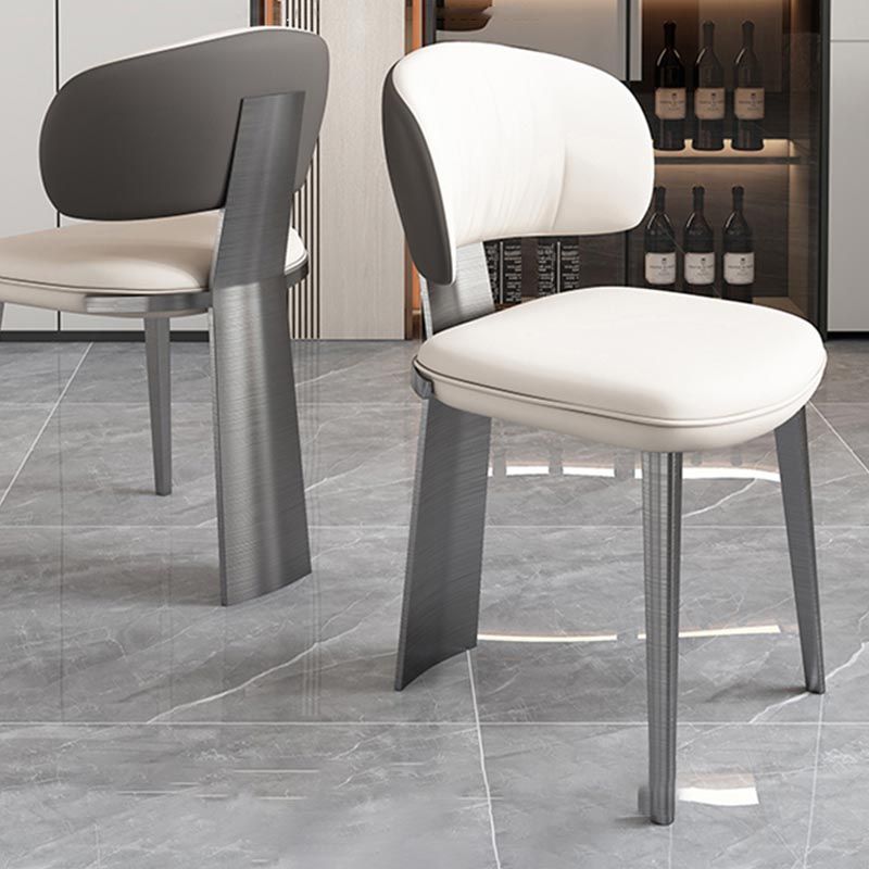 Nordic Glam Style Chair Dining Armless Chairs for Kitchen with Metal Legs Clearhalo 'Dining Chairs' 'Dining Tables & Seating' 'dining_chair' 'furn' 'furn_dining_chair' 'Furniture' 'Kitchen & Dining Furniture' 1200x1200_7b0aa45c-118b-4cf6-9b4e-eace7e84e9ad