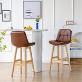 Modern Wood Kitchen Dining Room Armless Stool Low Back Bar Stool Clearhalo 'Bar Furniture' 'Bar Stools' 'bar_stools' 'furn' 'furn_bar_stools' 'Furniture' 'furniture_bar_stools' 'Kitchen & Dining Furniture' 1200x1200_7b0c32bb-0b3c-4d0f-82d2-7456a964913e
