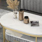 Glam 4 Legs Coffee Cocktail Table Slate Cocktail Table for Living Room Clearhalo 'Coffee & Accent Tables' 'Coffee Tables' 'coffee_tables' 'furn' 'furn_coffee_tables' 'Furniture' 'Living Room Furniture' 1200x1200_7b0c524b-b23d-4959-9b0c-fd1e624ccd88