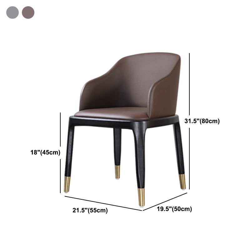 Glam Style Side Dining Chairs Faux Leather Dining Chairs for Dining Room Clearhalo 'Dining Chairs' 'Dining Tables & Seating' 'dining_chair' 'furn' 'furn_dining_chair' 'Furniture' 'furniture_dining_chair' 'Kitchen & Dining Furniture' 1200x1200_7b0cc377-6a15-417e-a89f-e5df106ddec4
