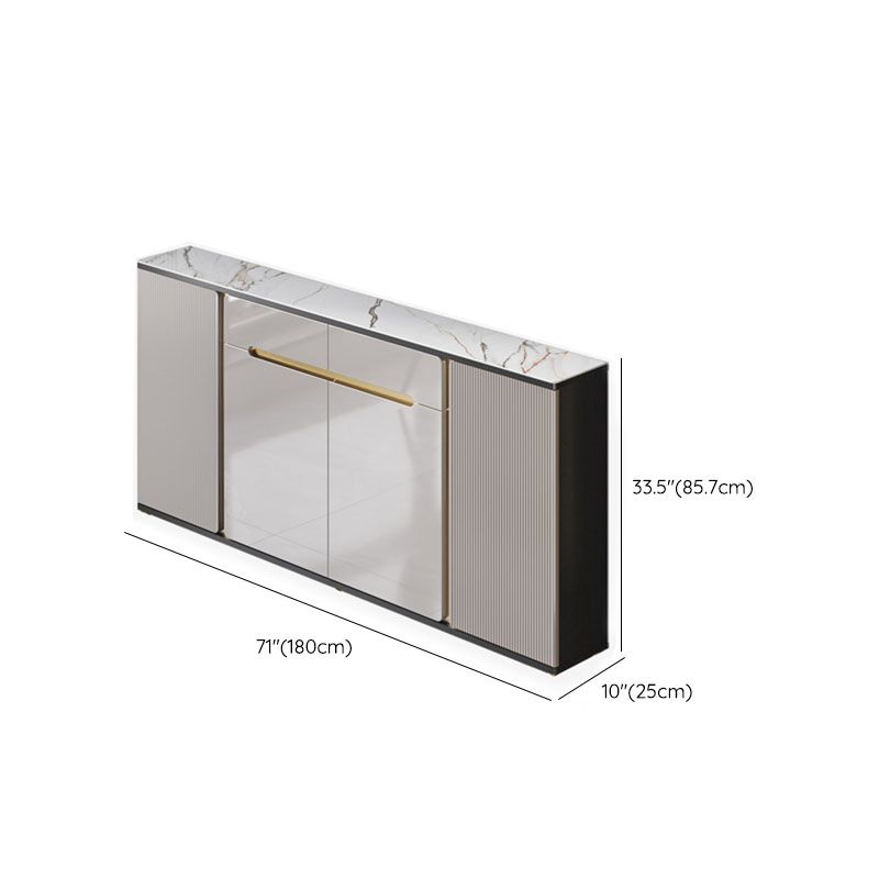 Contemporary Style Engineered Wood Buffet Stand Adjustable Shelving Credenza Clearhalo 'buffet_sideboard' 'Buffets & Sideboards' 'furn' 'furn_buffet_sideboard' 'Furniture' 'Kitchen & Dining Furniture' 1200x1200_7b0d4421-43a2-4f88-badf-5e5b703fdf46