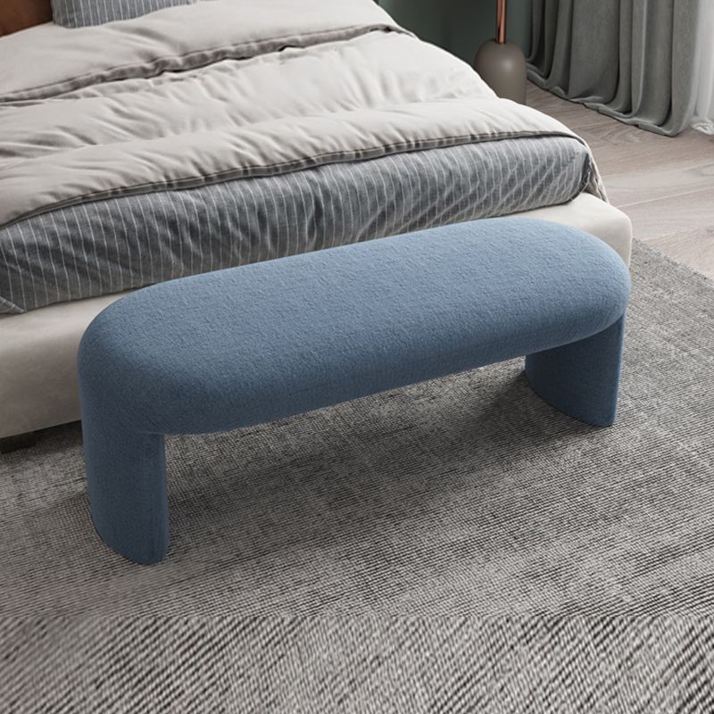 Modern Foam Bench with Legs Rectangle Solid Color Wool Bench Clearhalo 'Benches' 'Chairs & Seating' 'furn' 'furn_benches' 'Furniture' 'Living Room Furniture' 1200x1200_7b0dc964-17c3-4528-8896-73ef0b2875c5