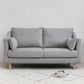 Scandinavian Loose Back Sofa 27.17" H Square Arm Slipcovered Loveseat Clearhalo 'Furniture' 'furniture_sofas' 'kitchen' 'kitchen_sofas' 'Living Room Furniture' 'Sofa' 'sofas' 1200x1200_7b0e0473-ff89-4b7d-98a5-57ec2d0dcb1f