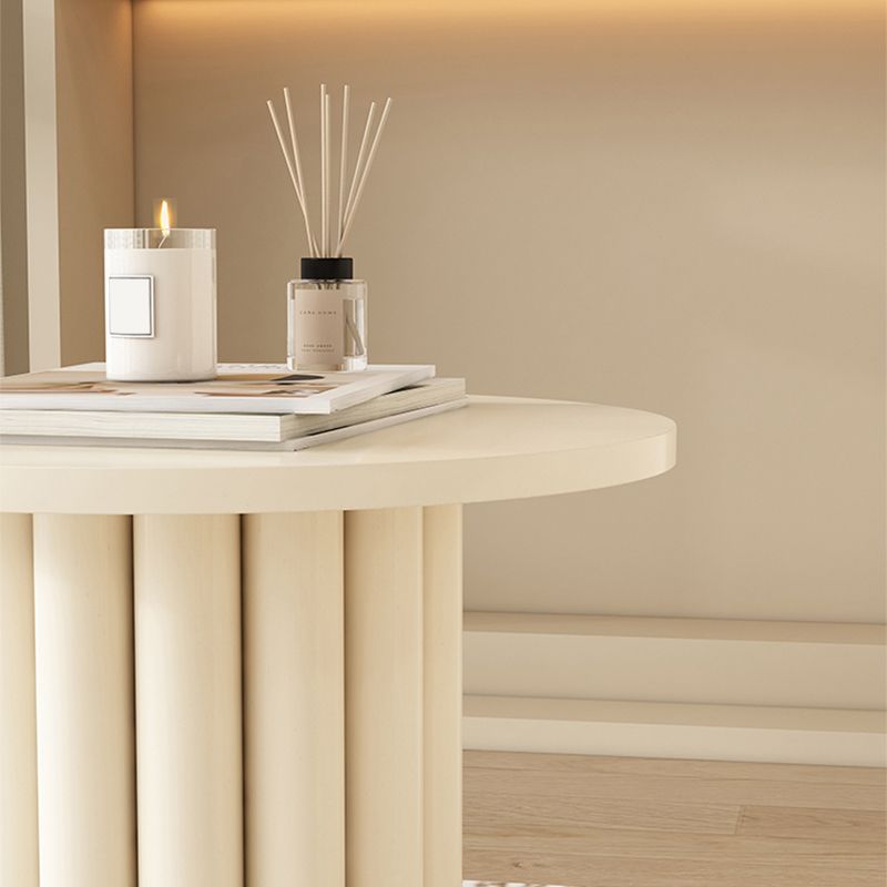 Mesa de centro de madera para cóctel, mesa auxiliar o de café blanca con 4 patas
