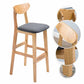 Contemporary Solid Wood Barstools Bristol Bar Stool with Footrest and Low Back Clearhalo 'Bar Furniture' 'Bar Stools' 'bar_stools' 'furn' 'furn_bar_stools' 'furniture_bar_stools' 'Kitchen & Dining Furniture' 'kitchen&dining_furn' 'kitchen' 'kitchen_furn' Furniture' 1200x1200_7b0f864b-6b1b-4e47-b541-14d037168121