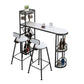 Glam 1/2/3 Pieces Bar Table Set Rectangle Stone Bar Table with Metal High Stools Clearhalo 'Bar Furniture' 'furn' 'furn_home_bar_bar_sets' 'Furniture' 'Home Bars & Bar Sets' 'home_bar_bar_sets' 'Kitchen & Dining Furniture' 1200x1200_7b103ef9-1baf-41bf-aa4f-e3ebdc165ec6
