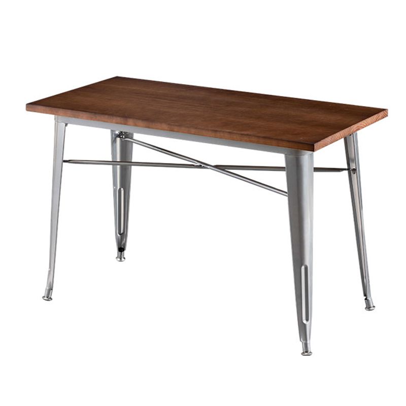 Industrial Style Solid Wood Top Dining Table Brown Table with Metal Base for Dinning Room Clearhalo ' dining_table' 'Dining Tables & Seating' 'Dining Tables' 'furn' 'furn_dining_table' 'Furniture' 'furniture_dining_table' 'Kitchen & Dining Furniture' 'kitchen&dining_furn' 'kitchen' 'kitchen_dining_table' 1200x1200_7b115e7d-9dc0-449e-99b0-3fcaa1a247fa