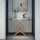 Tavolo console di marmo glam resistente alla mezza luna resistente a 12 "W tavolo accento per Hall
