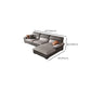 Grey Faux Leather Sectional Sofa Pillow Top Arm Sectional Ottoman Included Clearhalo 'furn' 'furn_sectionals' 'Furniture' 'Living Room Furniture' 'Sectionals' 1200x1200_7b13156b-58e0-48b5-8e59-a43053cbc130