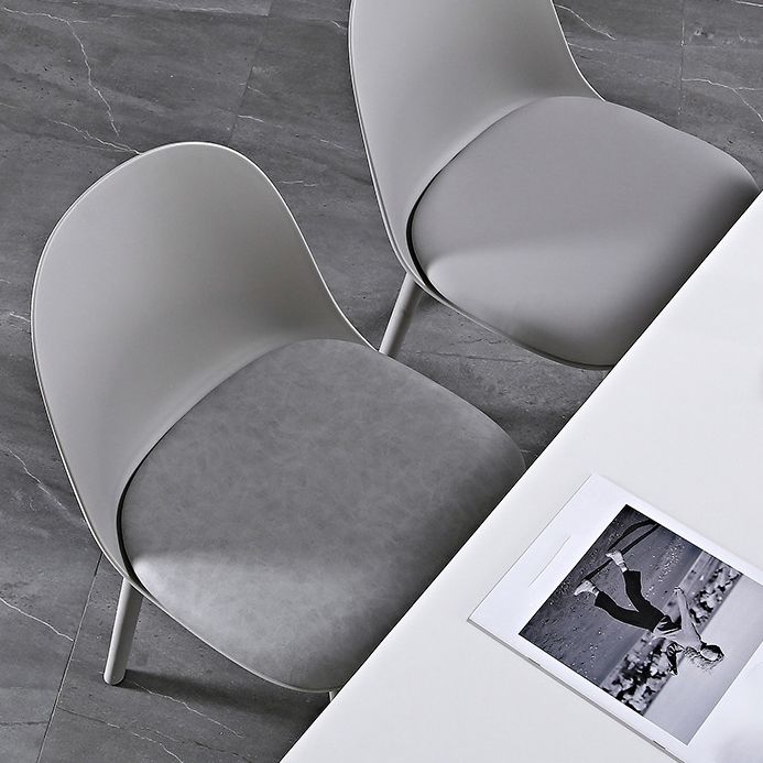 Scandinavian Plastic Restaurant Side Chair Matte Finish Parsons Dining Chair (Set of 4) Clearhalo ' kitchen&dining_furn' 'Dining Chairs' 'Dining Tables & Seating' 'dining_chair' 'furn' 'furn_dining_chair' 'Furniture' 'furniture_dining_chair' 'Kitchen & Dining Furniture' 'kitchen' 1200x1200_7b133244-42db-441d-9a56-87f3bf62b9e2