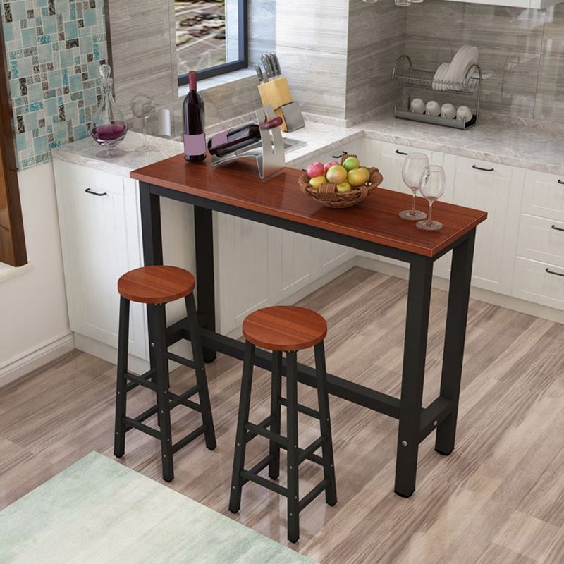 Industrial Bar Table Rectangle Pub Table for Outdoor and Breakroom Clearhalo 'Bar Furniture' 'Bar Tables' 'bar_tables' 'furn' 'furn_bar_tables' 'Furniture' 'Kitchen & Dining Furniture' 1200x1200_7b146057-ea02-47a8-84f6-5b34e7301d34