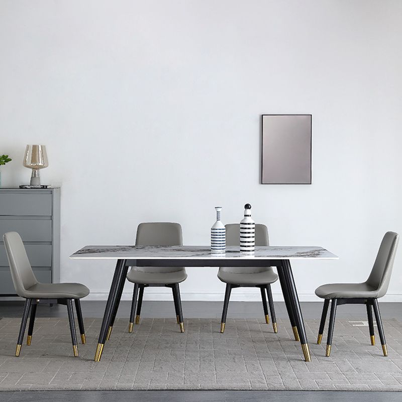 Rectangle Dining Site Table Luxury Style Stone Dining Room Collection with 4-foot Clearhalo ' dining_table' 'Dining Tables & Seating' 'Dining Tables' 'furn' 'furn_dining_table' 'Furniture' 'furniture_dining_table' 'Kitchen & Dining Furniture' 'kitchen&dining_furn' 'kitchen' 'kitchen_dining_table' 1200x1200_7b1573da-6f26-490a-88d7-e6f10770772c
