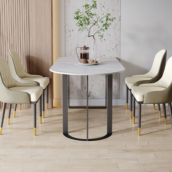 Stone Top Dining Table Traditional Luxury Dining Table with Sled Base Clearhalo ' dining_table' 'Dining Tables & Seating' 'Dining Tables' 'furn' 'furn_dining_table' 'Furniture' 'furniture_dining_table' 'Kitchen & Dining Furniture' 'kitchen&dining_furn' 'kitchen' 'kitchen_dining_table' 1200x1200_7b17438c-9bb4-4f4c-9a2c-83e62028f44d