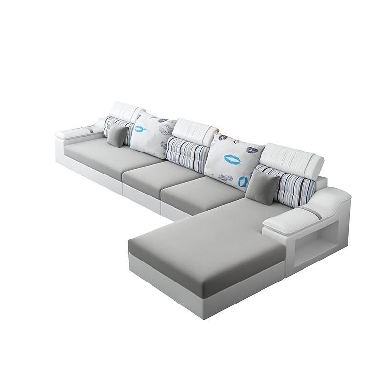 Section de teinture moderne de gris léger sectionnel sectionnel