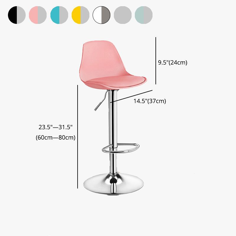 Contemporary Style Liftable Bar Stool Bucket Counter Bar Stool with Metal Legs Clearhalo 'Bar Furniture' 'Bar Stools' 'bar_stools' 'furn' 'furn_bar_stools' 'Furniture' 'furniture_bar_stools' 'Kitchen & Dining Furniture' 1200x1200_7b1aca9e-28d6-4528-b853-5f92792d38a5