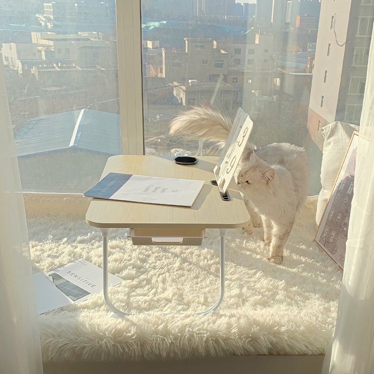 Engineered Wood Contemporary Writing Desk Bedroom Office Desk with White Legs Clearhalo 'furn' 'furn_office_desk' 'Furniture' 'Office Desks' 'Office Furniture' 'office_desk' 1200x1200_7b1afc85-ed4b-4a4f-b4ac-402cb5e6b911