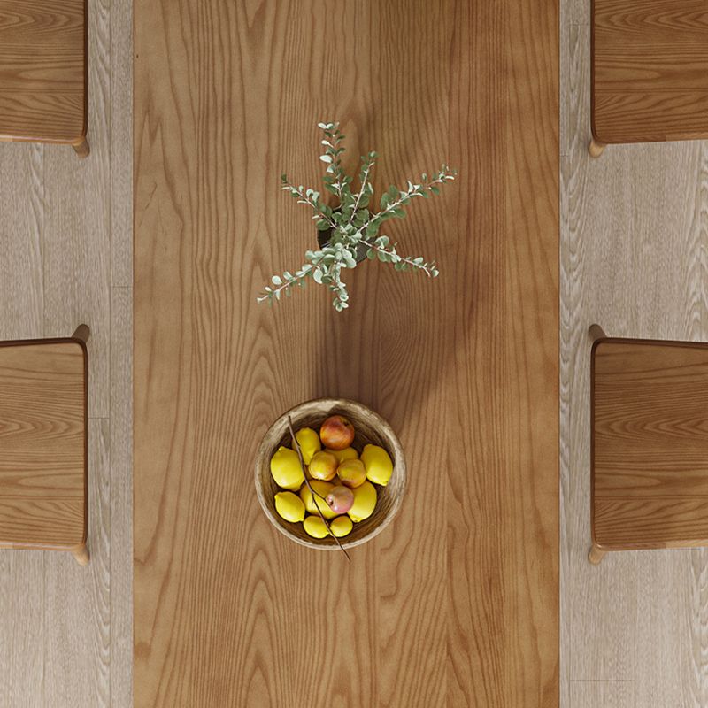 Simplicity Dinette Table Solid Wood Rectangle Dinner Table in Brown Clearhalo 'Dining Tables & Seating' 'Dining Tables' 'dining_table' 'furn' 'furn_dining_table' 'Furniture' 'Kitchen & Dining Furniture' 1200x1200_7b1cac13-c057-42a6-aee4-5dcda65364e3