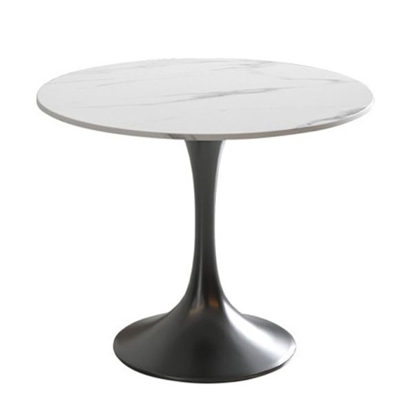 Metaal traditionele luxe ronde tafel wit gesinterde stenen binnen tafel voor thuis