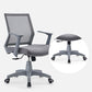 Mesh Mid Back Desk Chair Contemporary Fixed Arms Bureau stoel met wielen
