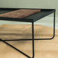 Black Rectangle / Square Tray Top Coffee Table Iron Cross Legs Cocktail Table
