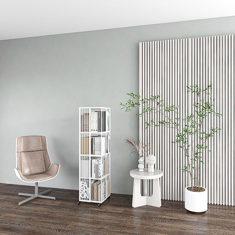 Estante de metal moderno y contemporáneo estantería abierta con una plataforma