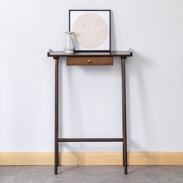 Tavolo da console rettangolare moderna tavolo di divano console in legno in marrone/naturale