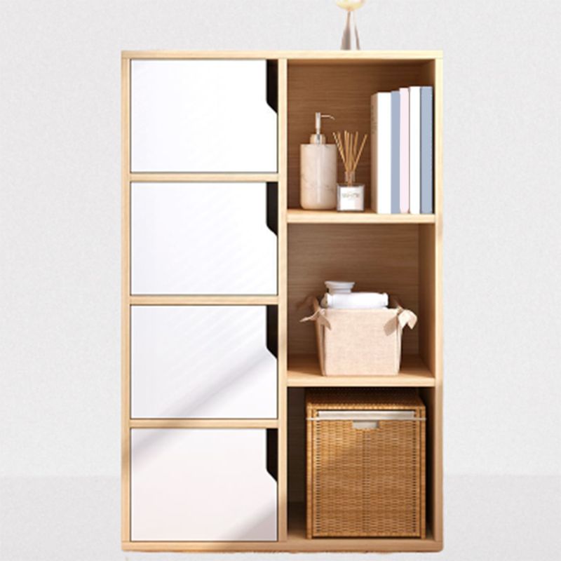 Wooden Side Cabinet with Shelves and Doors 9.44" Wide Storage Cabinet Clearhalo 'Cabinets & Chests' 'cabinets_chests' 'furn' 'furn_cabinets_chests' 'Furniture' 'Living Room Furniture' 1200x1200_7b236583-d5b9-498a-9fdf-a4c41bd1c3c1