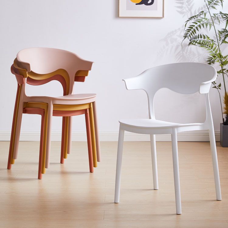 Contemporary Kitchen Stackable Chair Dining Armless Side Chair with Plastic Legs Clearhalo ' kitchen&dining_furn' 'Dining Chairs' 'Dining Tables & Seating' 'dining_chair' 'furn' 'furn_dining_chair' 'Furniture' 'furniture_dining_chair' 'Kitchen & Dining Furniture' 'kitchen' 1200x1200_7b2573eb-d522-4626-9203-2016ea268b89