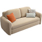 Foldable Light Brown Sofa Bed with Storage Sewn Pillow Back Sofa