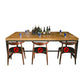 Industriële rechthoekige eettafel Eetkamer Massief houten eettafel