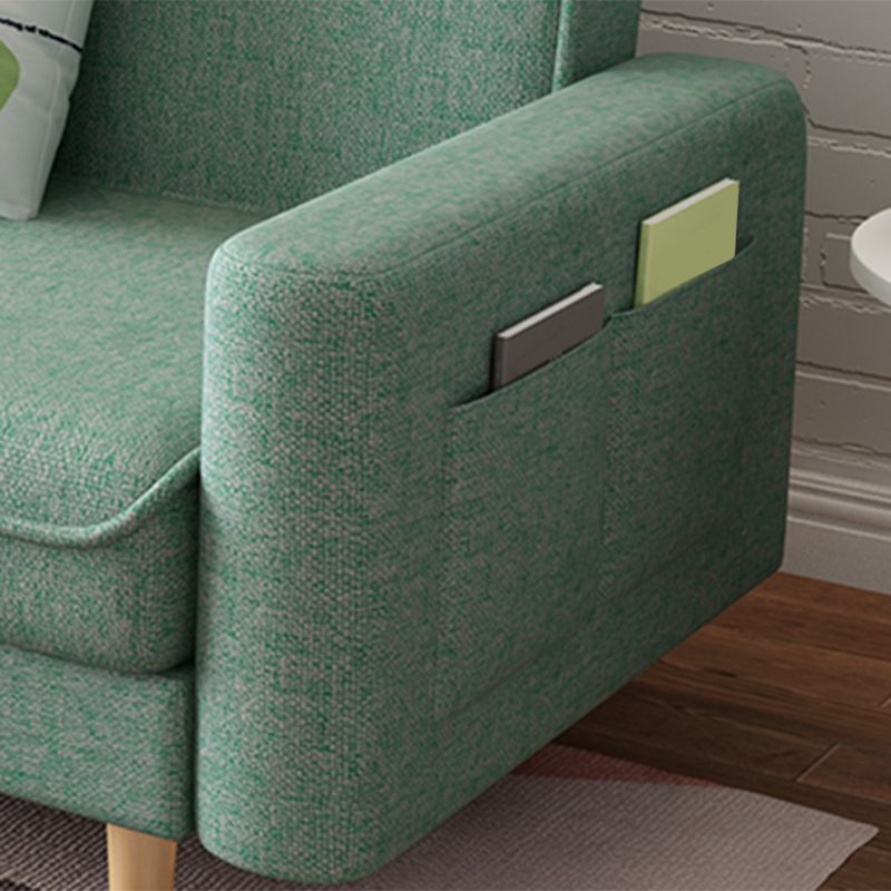 Living Room Contemporary Sleeper Square Arm 3-seater Linen Sofa