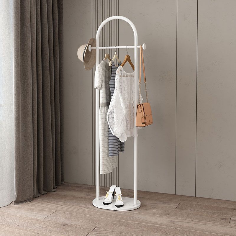 Moderne Style Coat Rack Metallic Free Standing Hooks Design Deck Rack mit Regalen